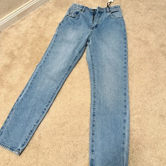 X Sofia Richie Dusters Slim Straight in Old Stone - Picture 7 of 8